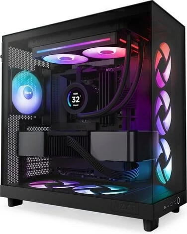 Ventilatorë kompjuteri NZXT F240 RGB Core PWM, 240mm, 2x12cm, i zi
