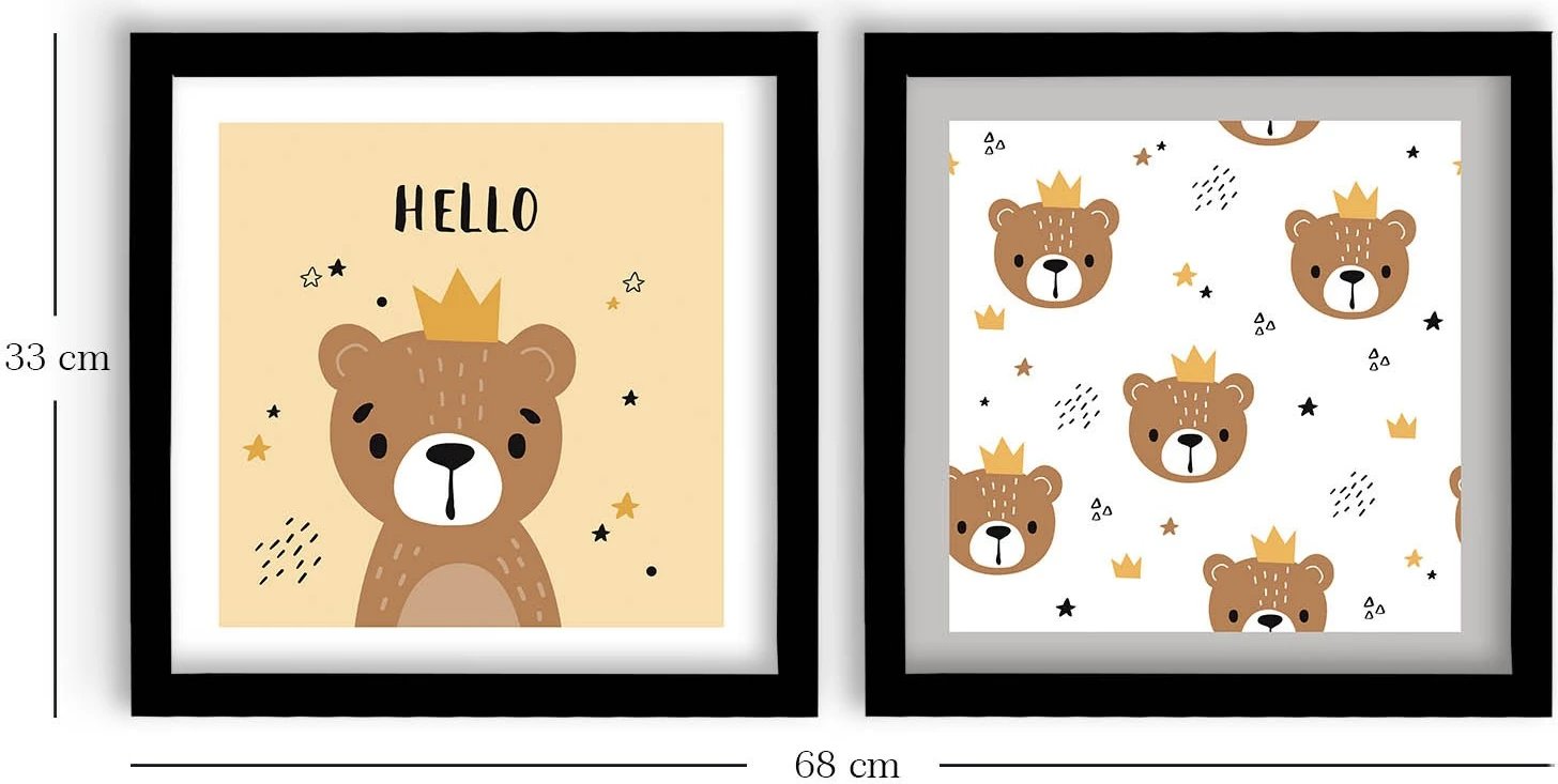 Pikturë dekorative me kornizë MDF (2 copë), Wallity, 2P3333SCT-013