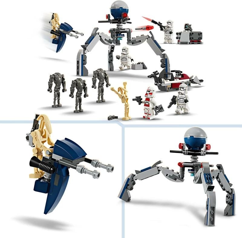 Set ndërtimi, LEGO, Star Wars Clone Trooper & Battle Droid 75372, për moshat 7+, set