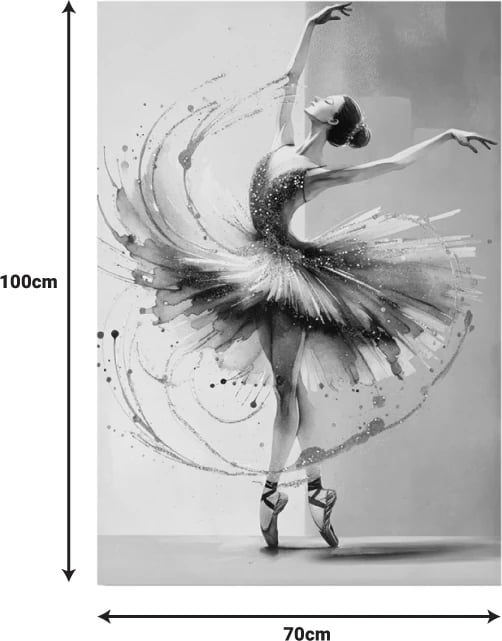 Pikturë kanavace Dancito I, shumëngjyrëshe, 70x2.5x100cm