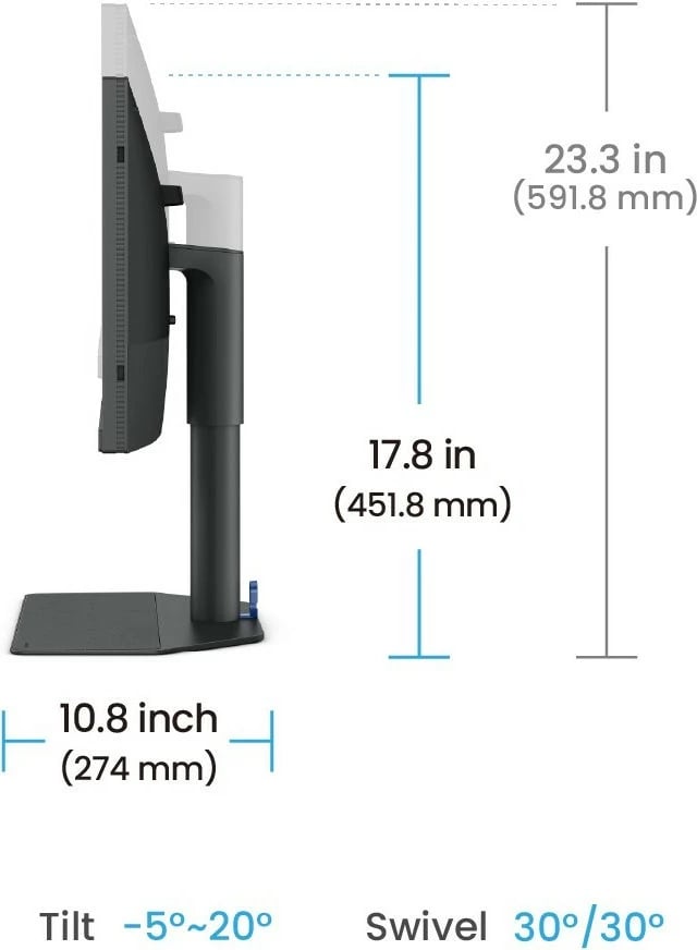 Monitor BenQ SW242Q, 24.1 inç, WQXGA, LED, i zi