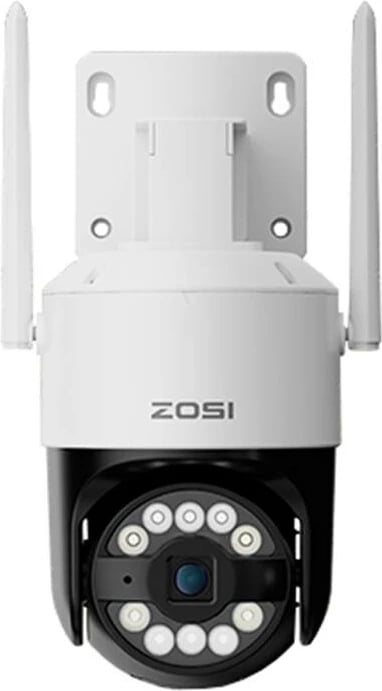 Kamerë sigurie ZOSI C296, 8MP, WiFi, Pan Tilt, IP66, me microSD 32GB, e bardhë