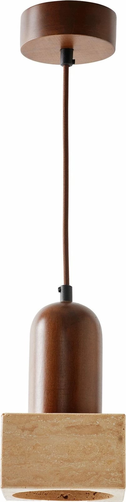 Llambë tavani prej druri, Opviq, Suala, ngjyrë arre dhe bezhë