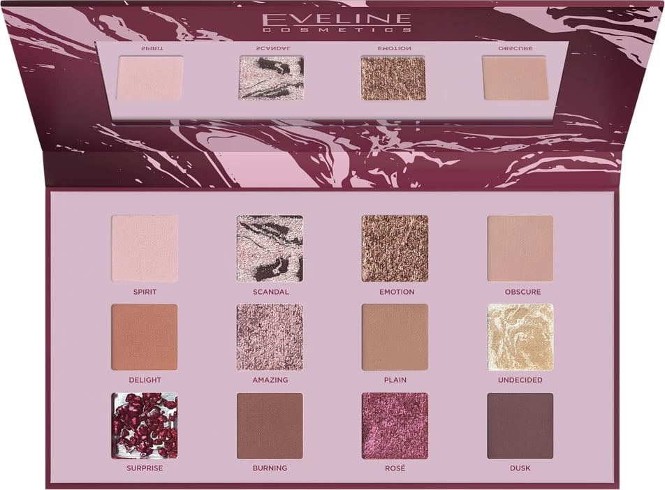 Paletë për sy Eveline Cosmetics Shocking Nudes për femra, 12 ngjyra, 9.6g