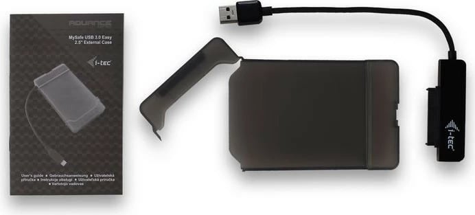 Kasë e jashtme i-tec MySafe USB 3.0 Easy, për HDD/SSD 2.5", E zezë
