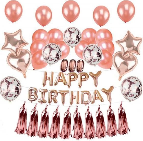 Set dekorimi për ditëlindje NEXT, Rozë