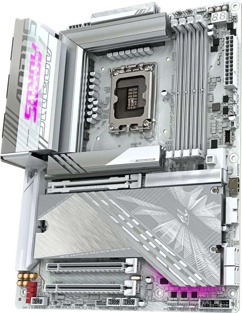 Pllakë amë Gigabyte Z890 AORUS ELITE X ICE, Socket 1851, e bardhë