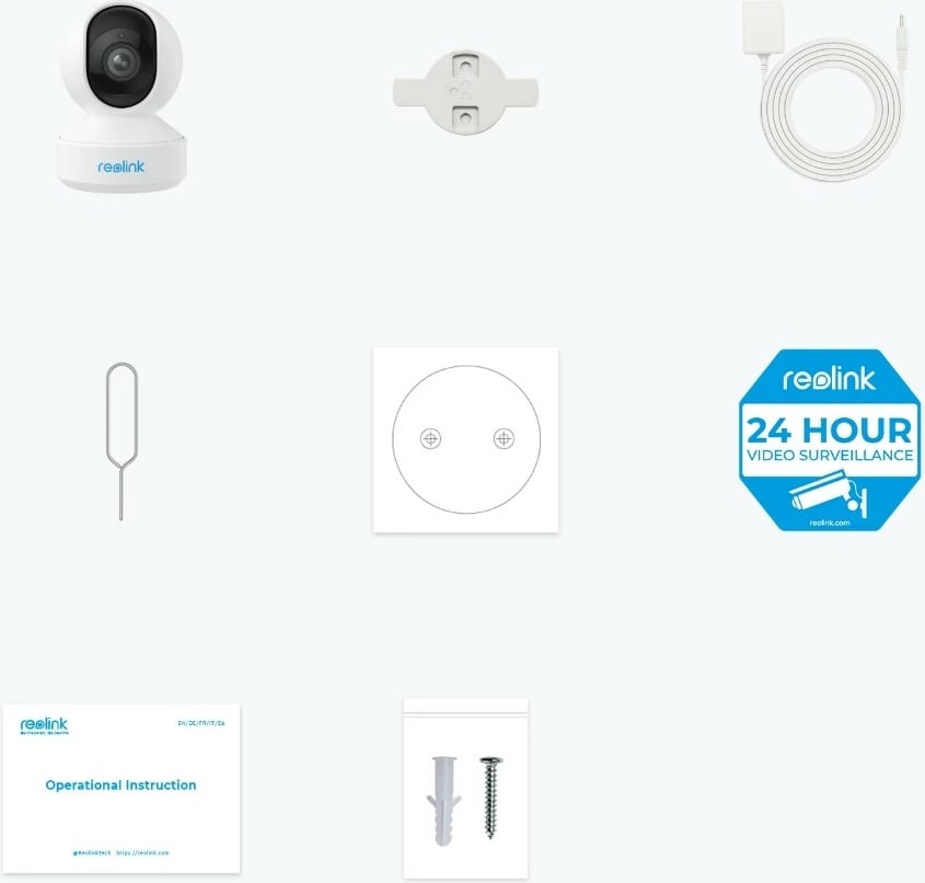Kamerë Reolink E Series E340, 5MP, Wi-Fi, Pan & Tilt, 3X Zoom, Bardhë