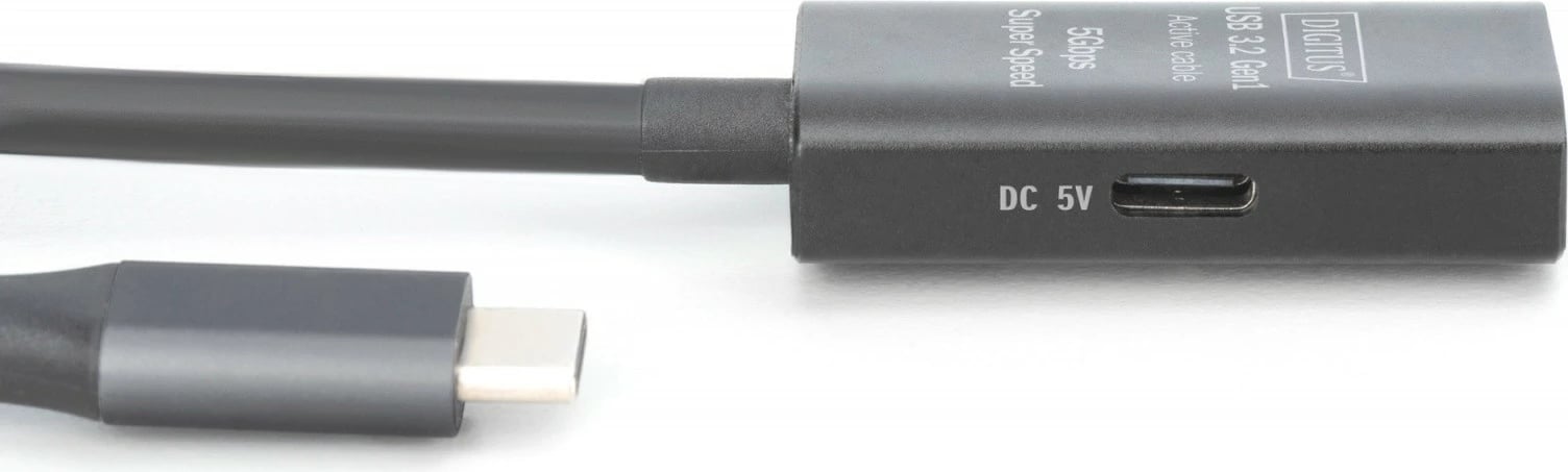 Kabllo zgjatues USB-C Digitus DA-73109, 10m, e zezë