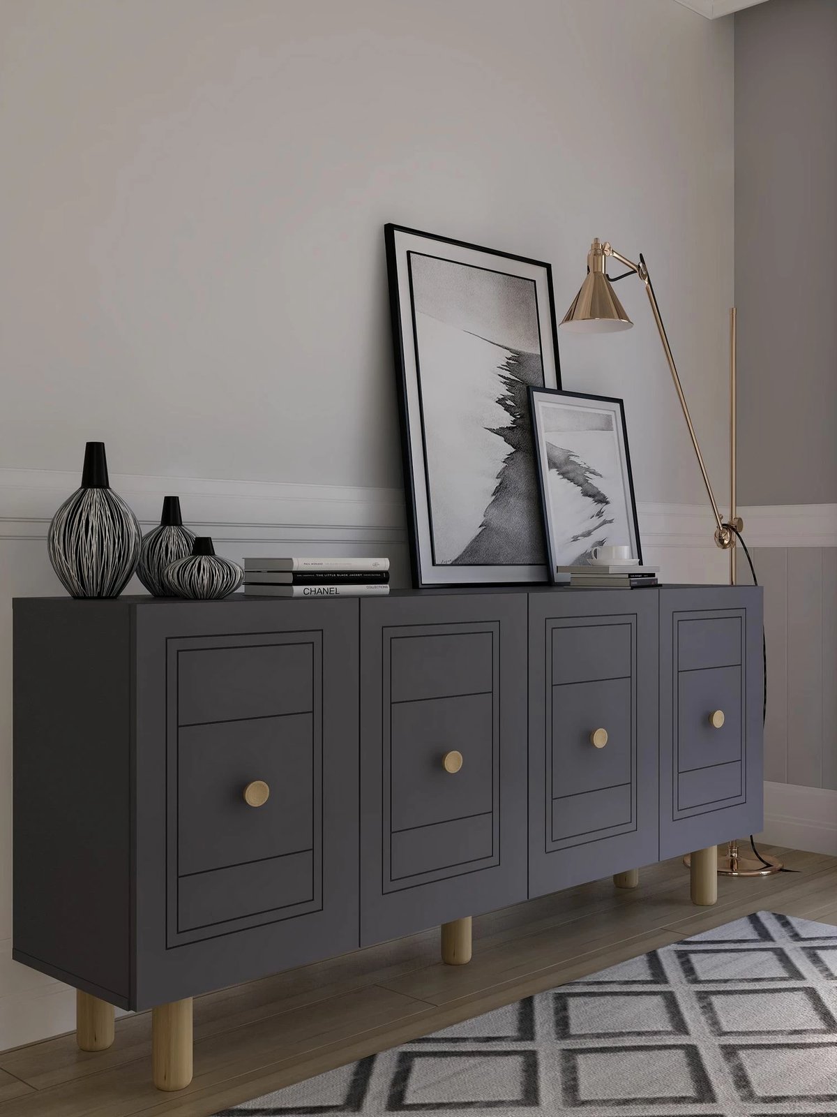 Konsolë Skye Decor, Dario Bohem, antracit