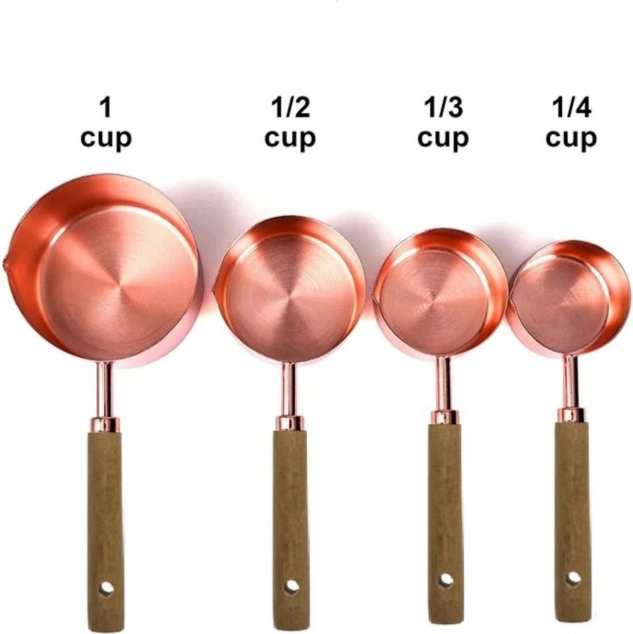 Set lugësh matëse (4 copë), ngjyrë bakri, Hermia Concept