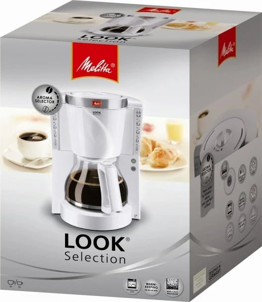 Aparat kafeje Melitta Look IV Select 1011-03, 1000 W, i bardhë