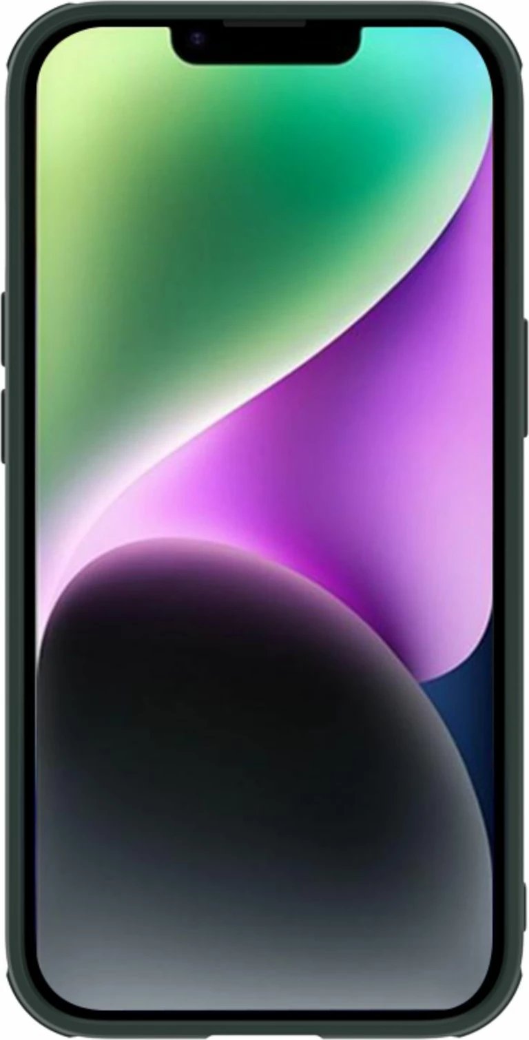 Mbështjellës Nillkin Textured S Case për iPhone 14 Pro Max me mbulesë kamere, e gjelbër e errët