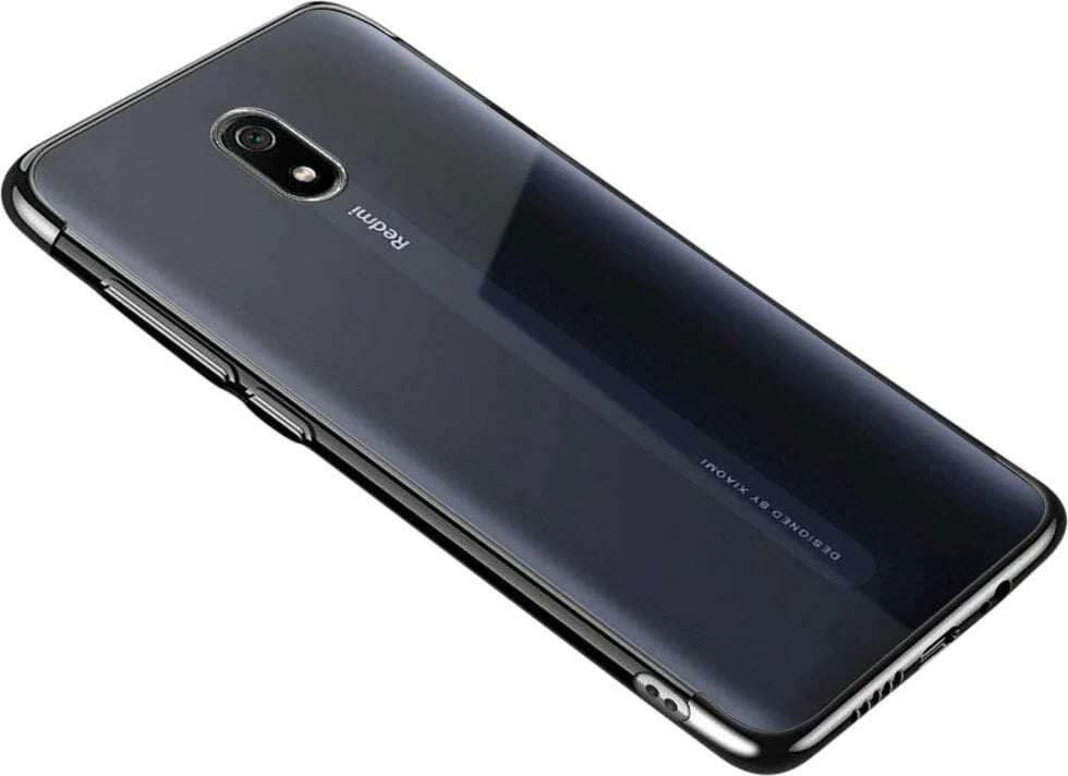 Mbështjellës Hurtel Clear Color 0.3mm për Xiaomi Redmi 8A, TPU, i tejdukshëm/zi