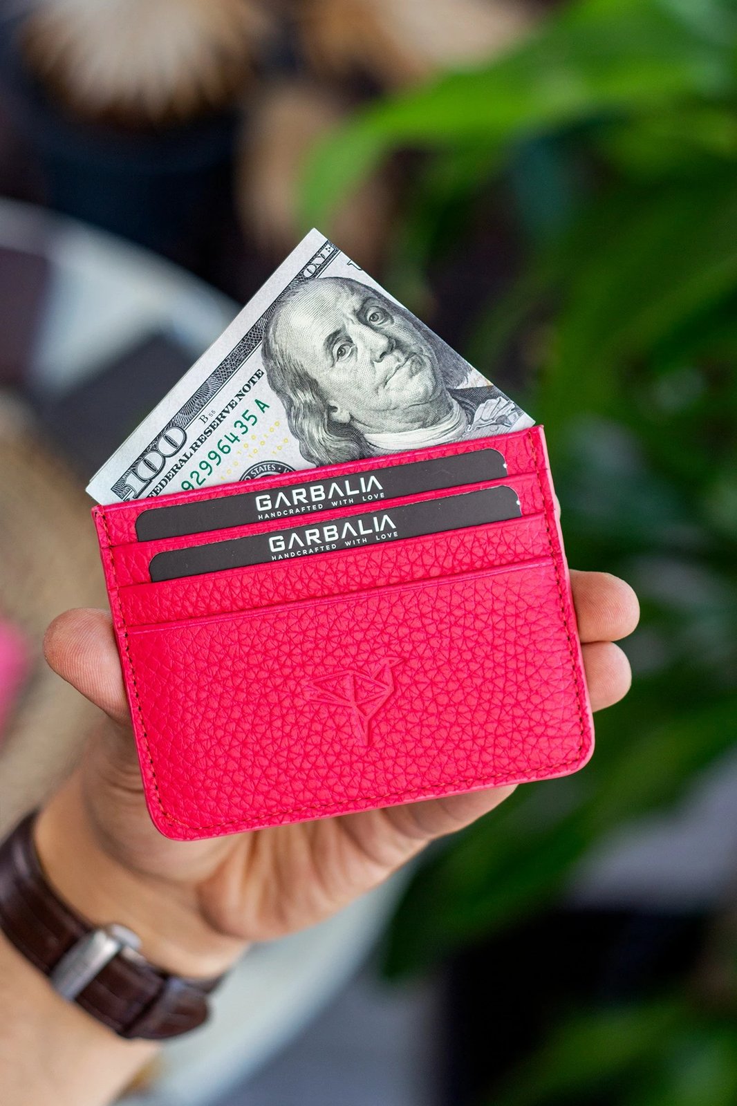 Mbajtës kartelash Zoozie Bags, ngjyrë fuchsia