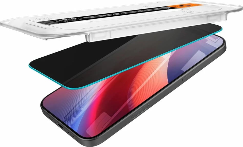 Xham mbrojtës Spigen Glas.tR EZ Fit Privacy për iPhone 16 Pro, 2 copë