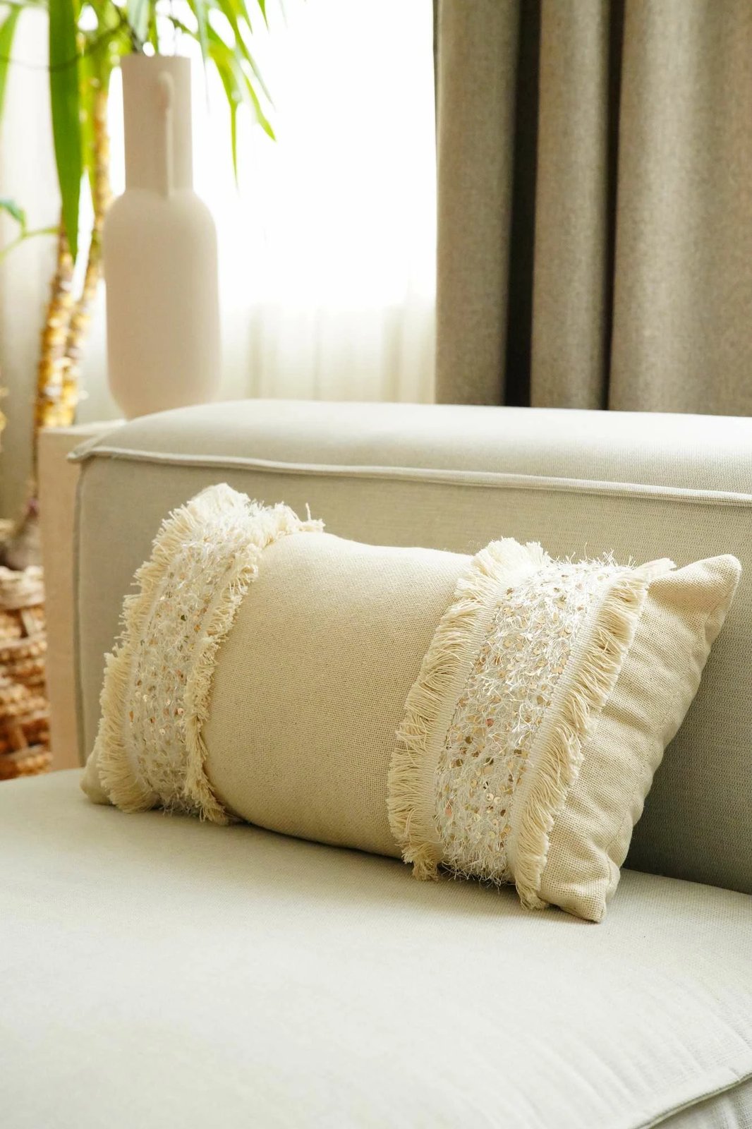 Jastëk mbulesë, ngjyrë bezhë, Evila Originals, KET002, 30x50cm