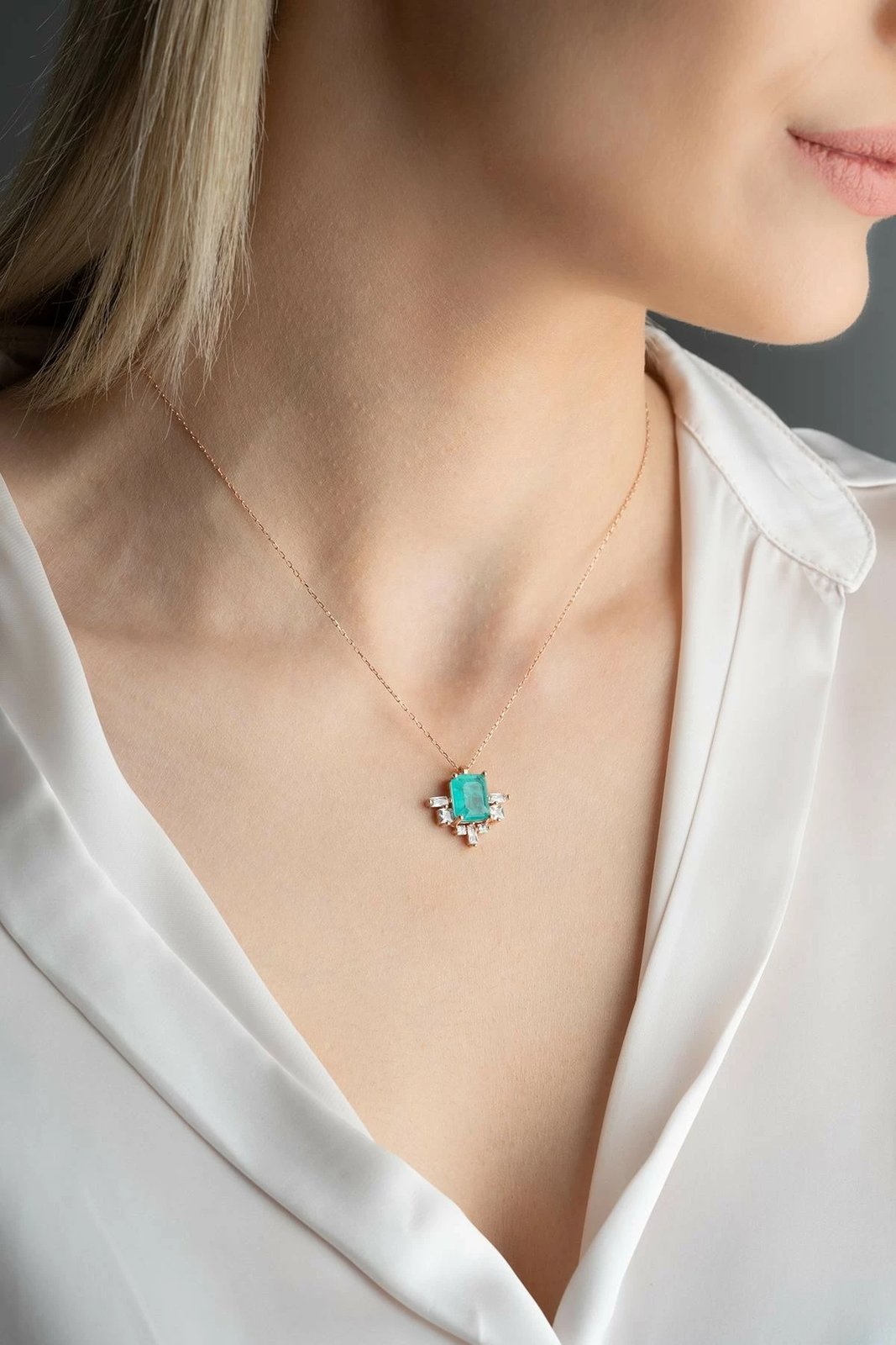 Varëse argjendi Jumeon, ngjyrë rozë e artë dhe turquoise, NRZ999348 Varëse argjendi Jumeon, ngjyrë rozë e artë dhe turquoise, NRZ999348
