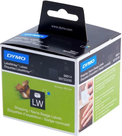 Etiketa ngjitëse, Dymo 99014 S0722430, 54 x 101 mm, për LabelWriter, të bardha