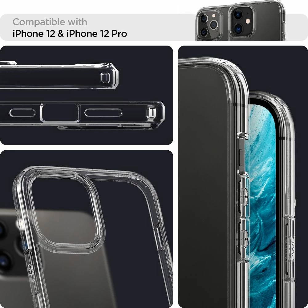 Mbështjellës Spigen Ultra Hybrid për iPhone 12 / iPhone 12 Pro, Transparent Mbështjellës Spigen Ultra Hybrid për iPhone 12 / iPhone 12 Pro, Transparent