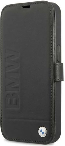 Mbështjellës BMW Signature për iPhone 13 mini, lëkurë, i zi