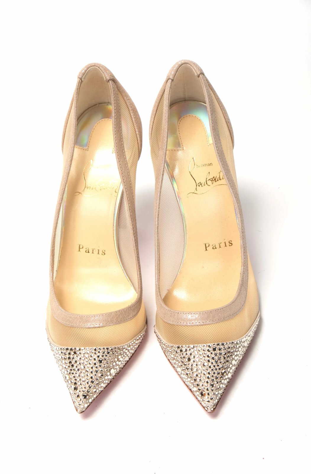 Take të larta Christian Louboutin, nude