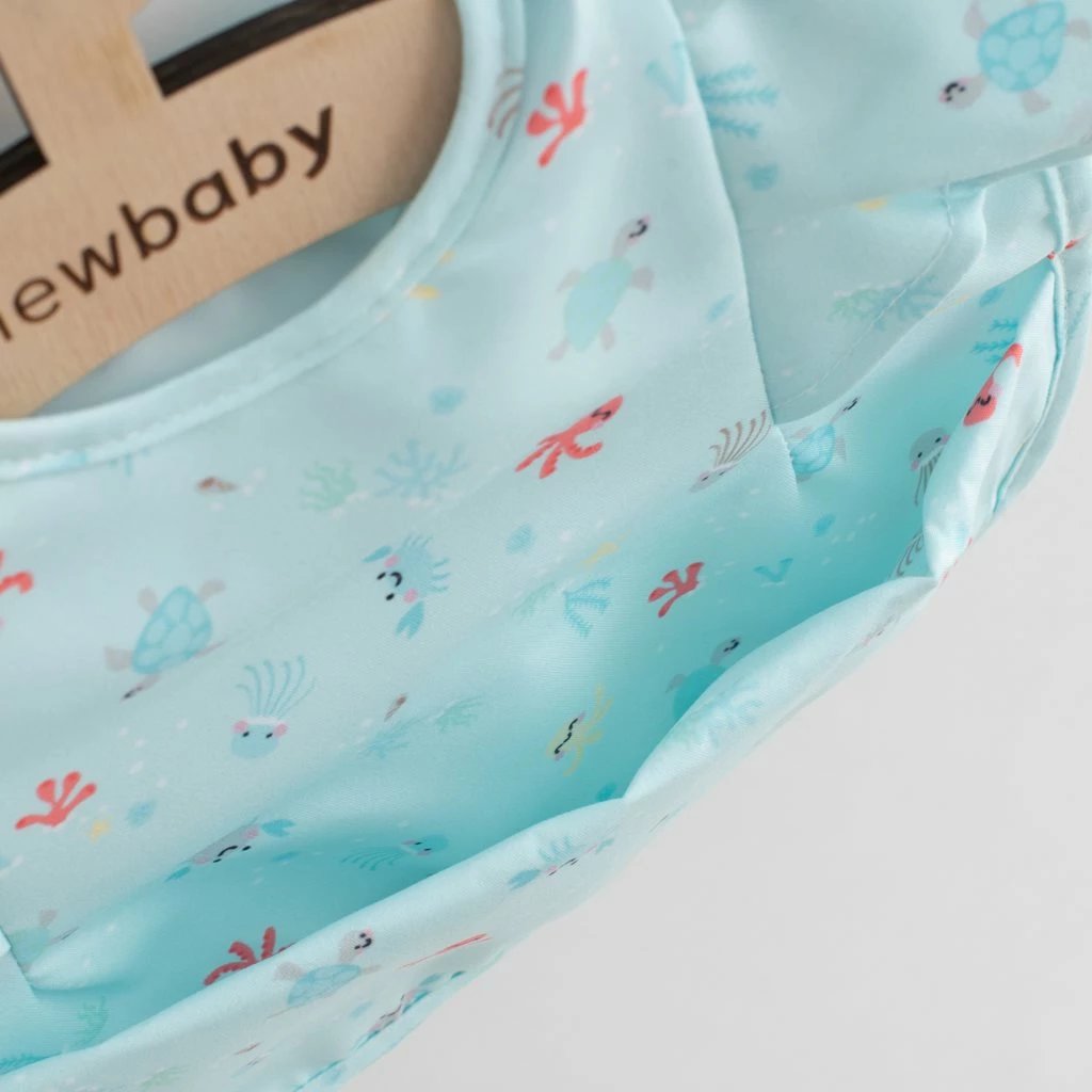 Përparëse bebe, New Baby, me volane, 35x27 cm, jeshile