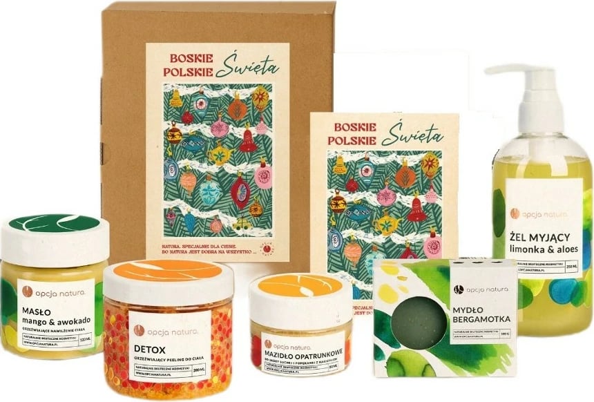 Set për kujdesin e trupit Opcja Natura Divine Polish Holidays për femra, 5 produkte