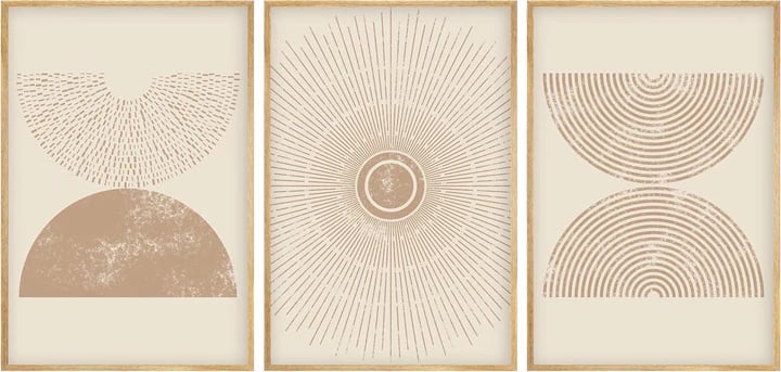 Pikturë kanavacë Terpen triptik me printim digjital, shumëngjyrëshe, 50x2x70cm