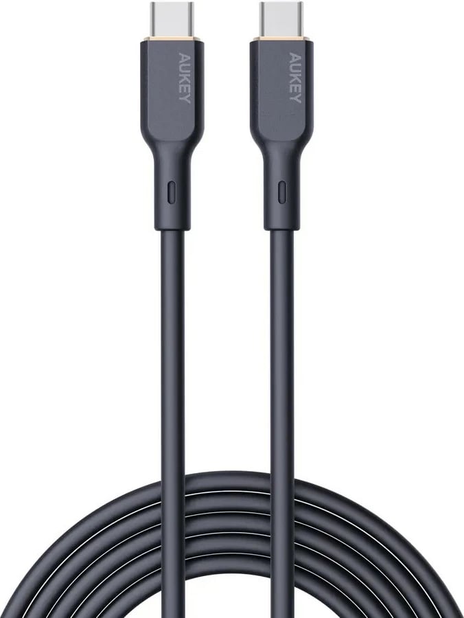 Kabllo AUKEY CB-SCC101 USB-C në USB-C, 1m, 100W PD, E zezë