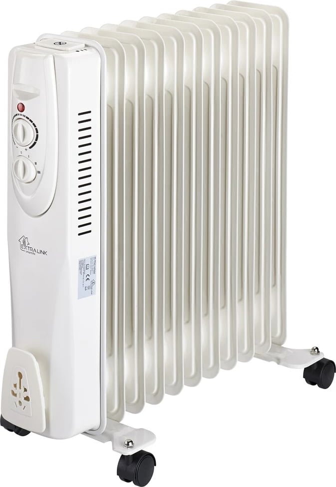 Radiator me vaj Extralink NY-25W1, 2500W, 11 elemente, Bardhë