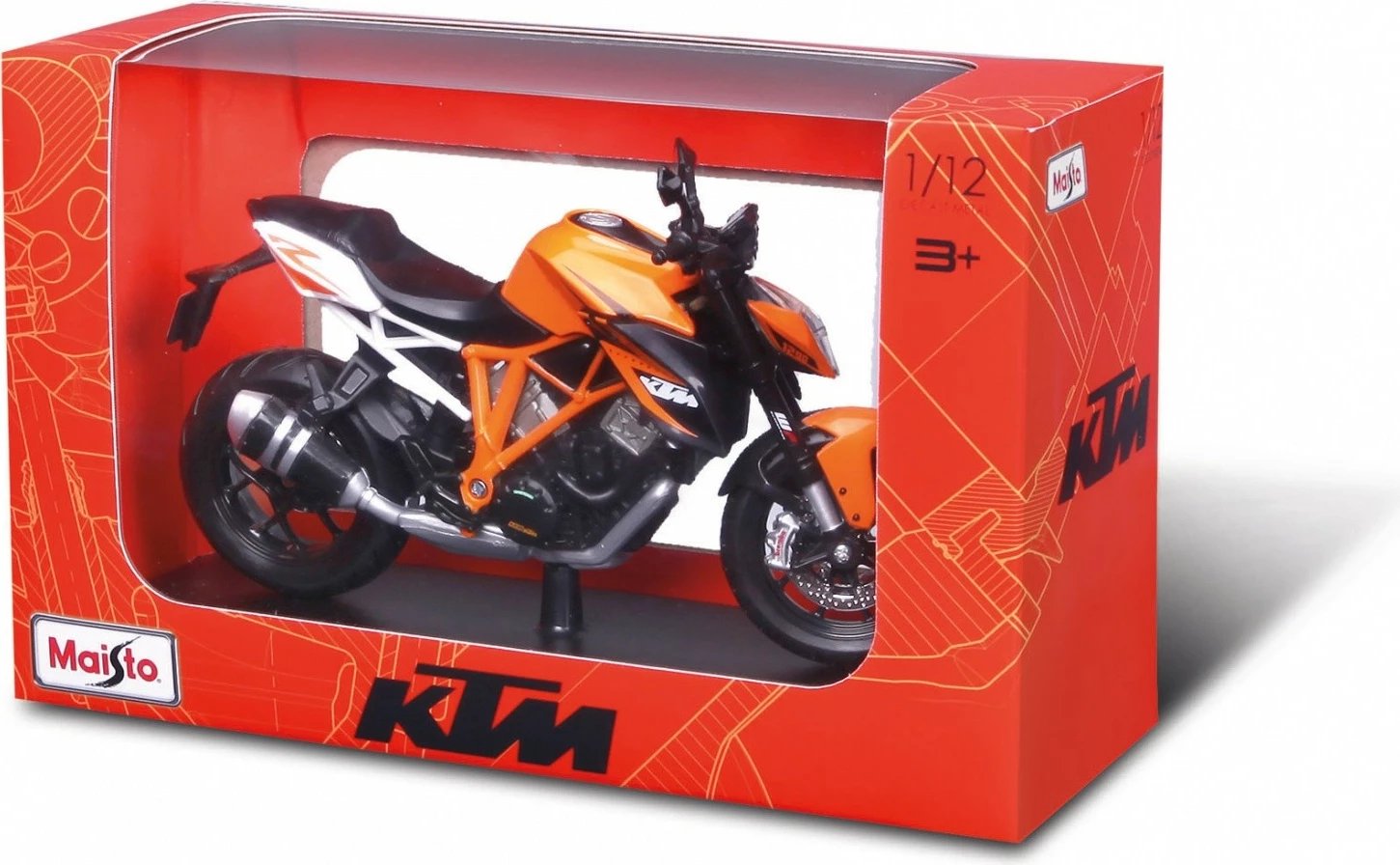 Model metalik motor KTM 1290 Super Bike Maisto 1:12, shumëngjyrësh