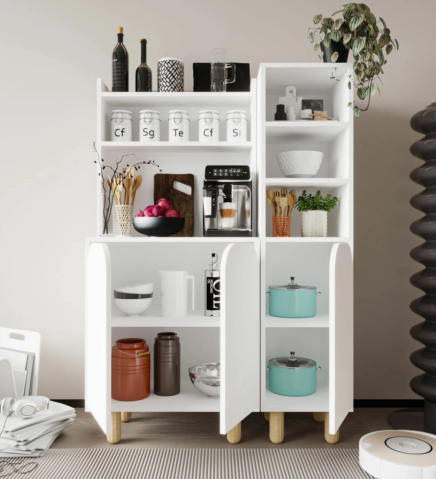 Dollap shumëpërdorimësh Skye Decor, Parma 3, i bardhë