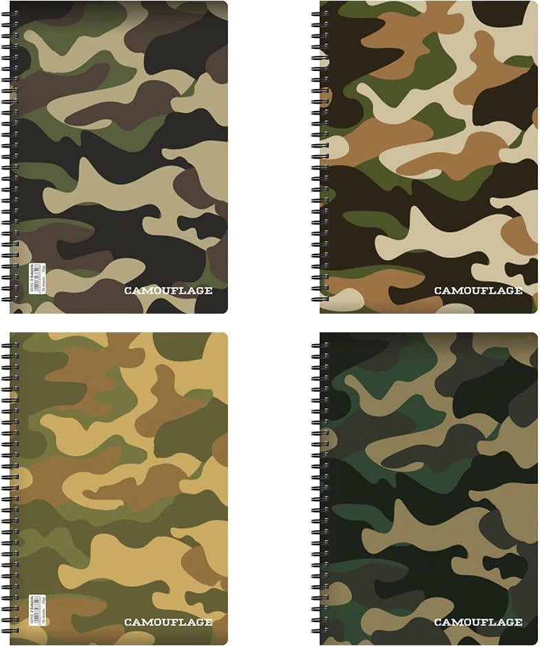 Fletore spirale Next kamuflazh 17x25cm 4 lëndë