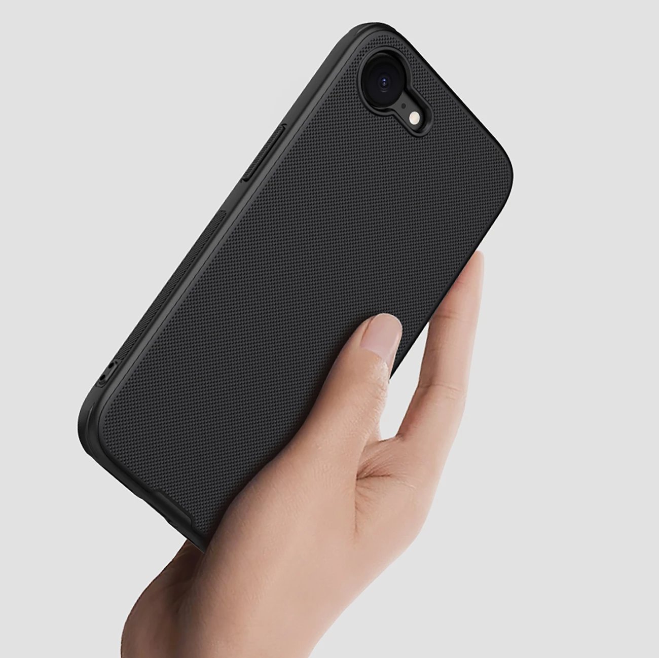 Mbështjellës Nillkin Super Frosted Shield Pro Magnetic për iPhone 16e, i zi