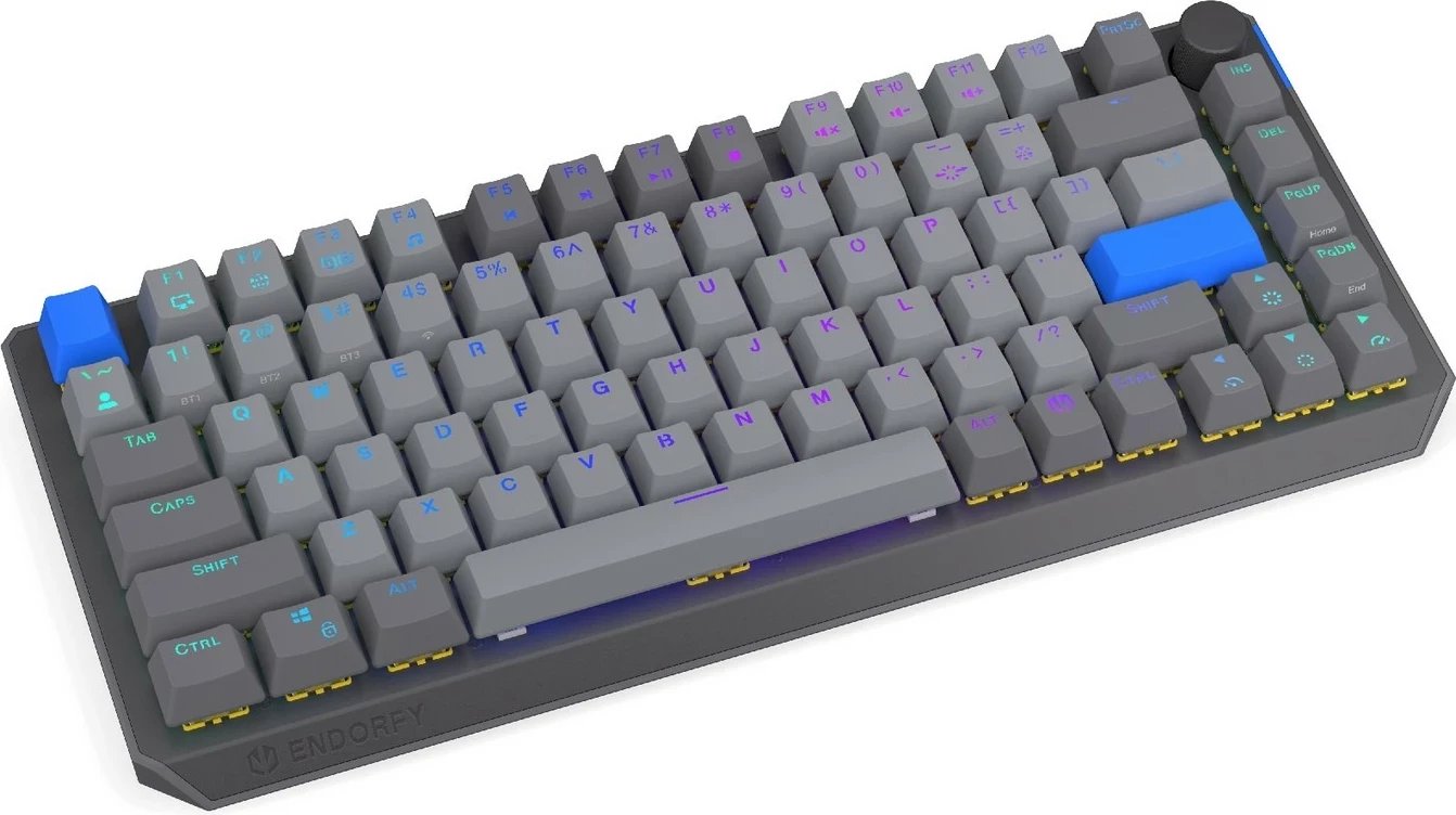 Tastierë mekanike wireless Endorfy Thock V2 75%, RGB, hot-swap, gri