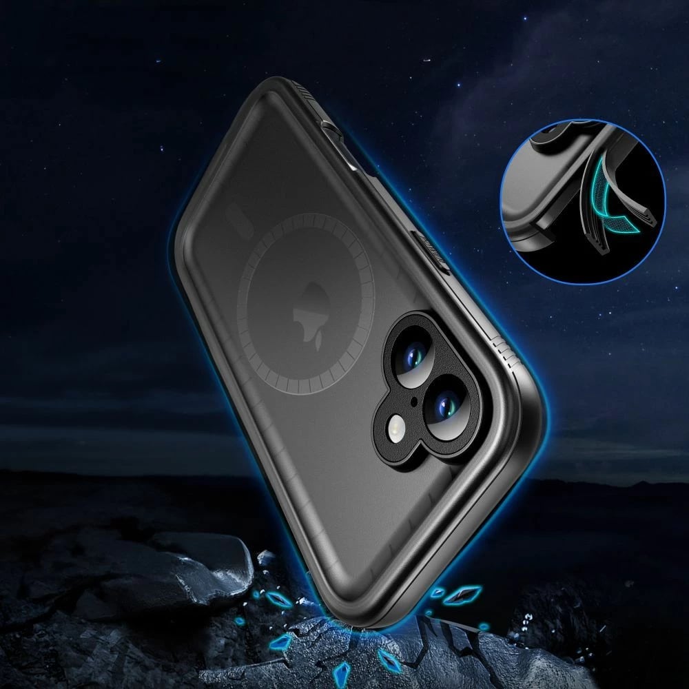 Mbështjellës Tech-Protect ShellBox MagSafe IP68 për iPhone 16 Pro, i zi