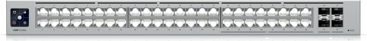 Switch Ubiquiti Pro Max 48, L3, 2.5G Ethernet (100/1000/2500), Rack mounting, 1U