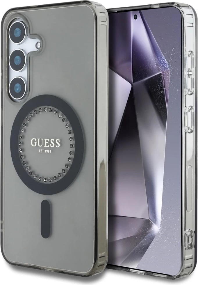Mbështjellës Guess për Samsung Galaxy S25, MagSafe, i zi Mbështjellës Guess për Samsung Galaxy S25, MagSafe, i zi
