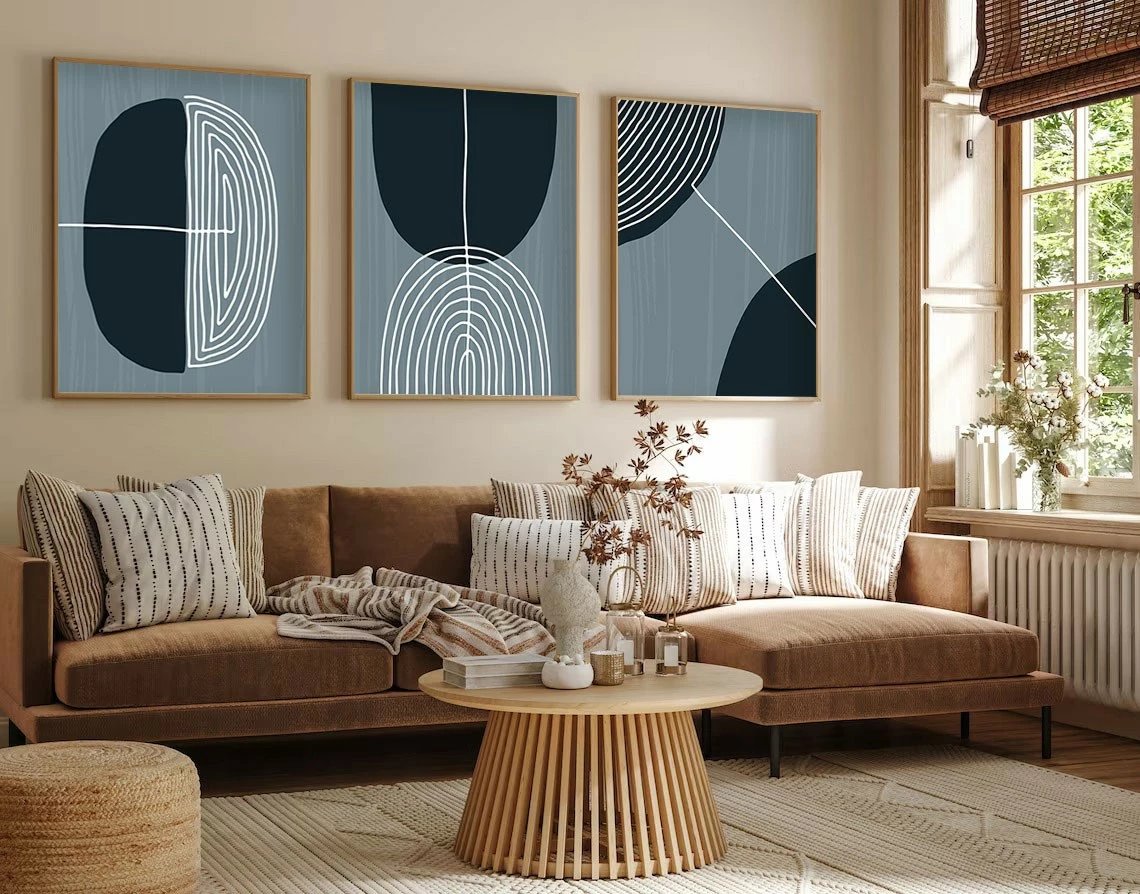 Pikturë dekorative me kornizë MDF (3 copë), Wallity, Huhu214, 20x30cm