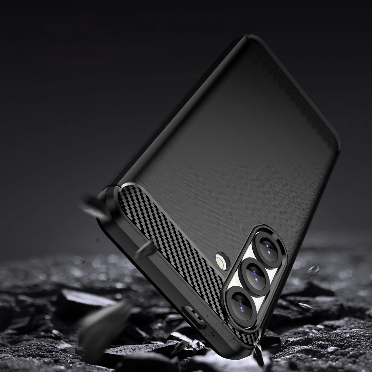 Mbështjellës Hurtel Carbon Case për Xiaomi Redmi Note 14S, TPU, i zi