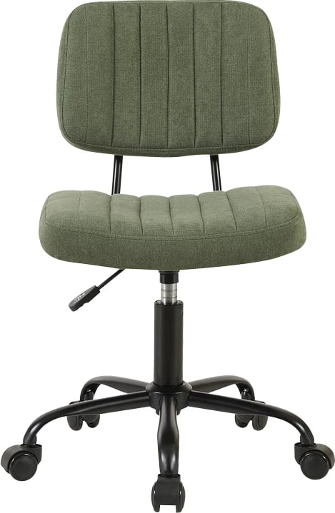 Karrige zyre Warra, material stof, ngjyrë ulliri, 50x52x76-86cm