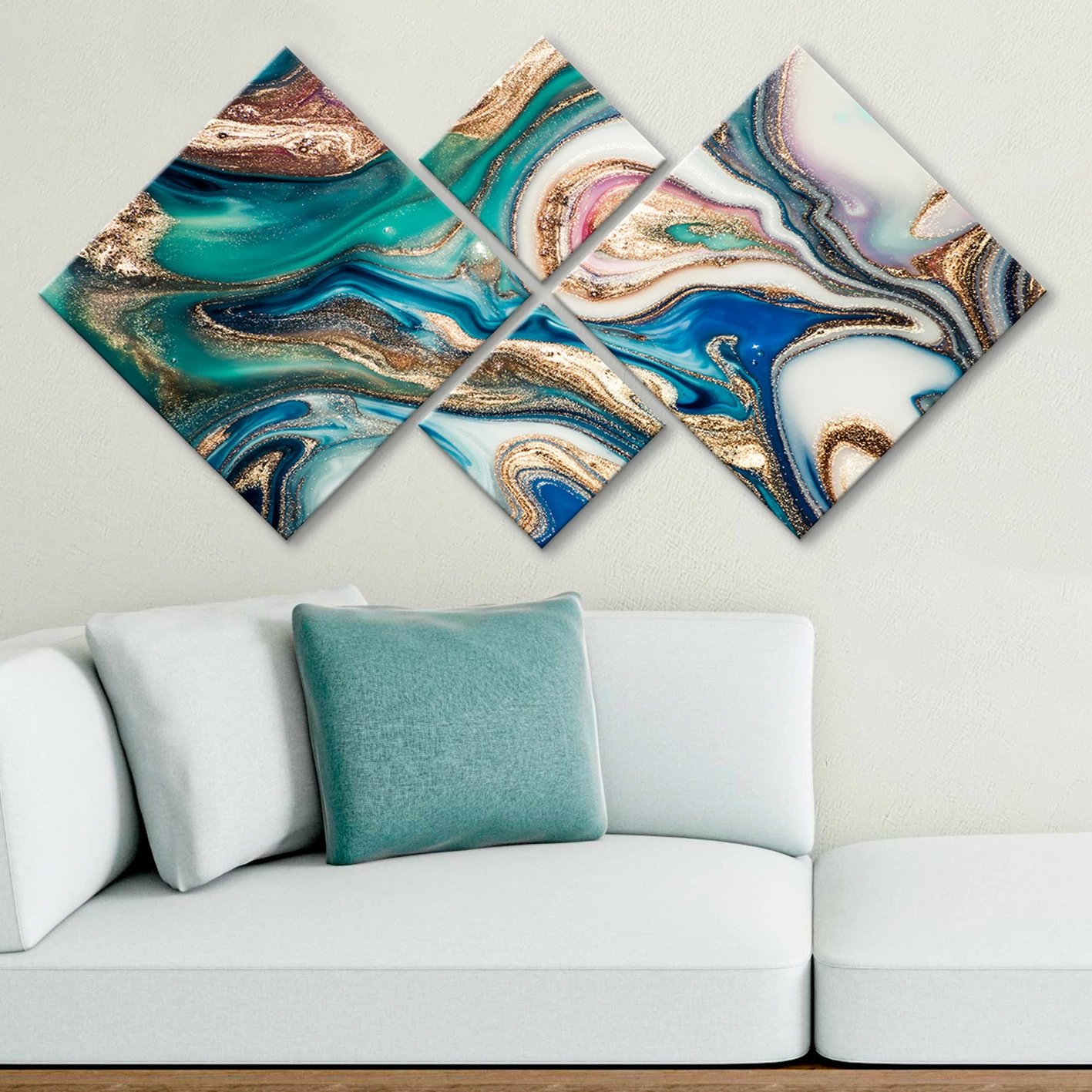 Pikturë dekorative MDF, 4 pjesë, Wallity, 4MDF1033479244