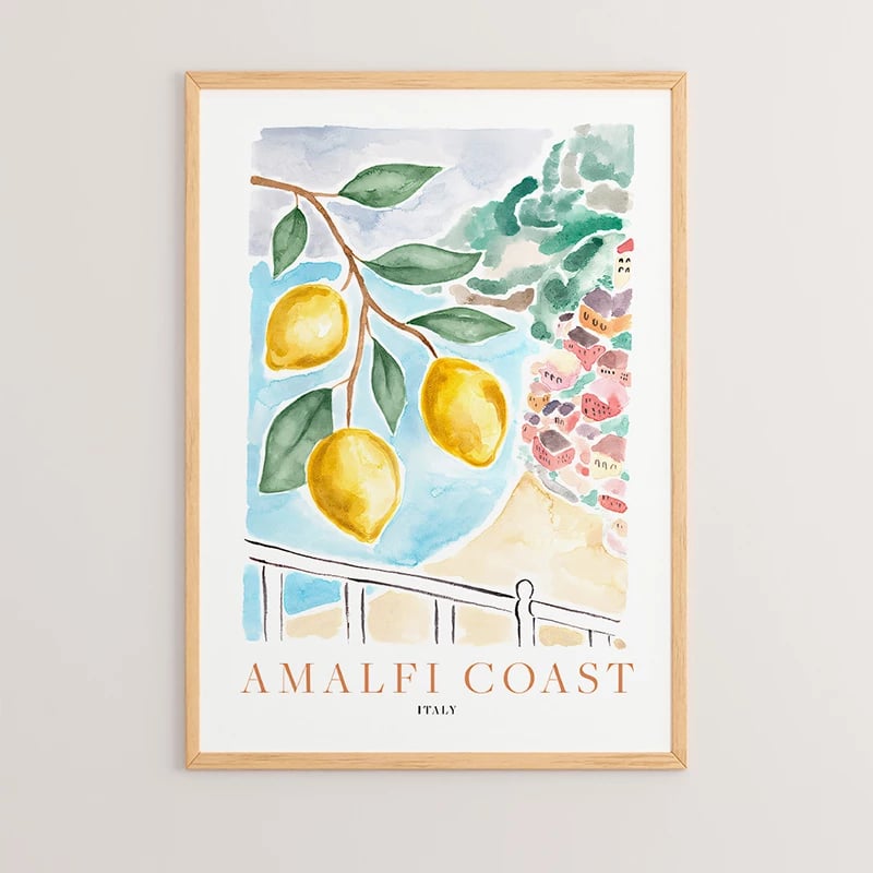 Pikturë muri Lemonte me kornizë, print digjital, shumëngjyrëshe, 33x1.5x48cm