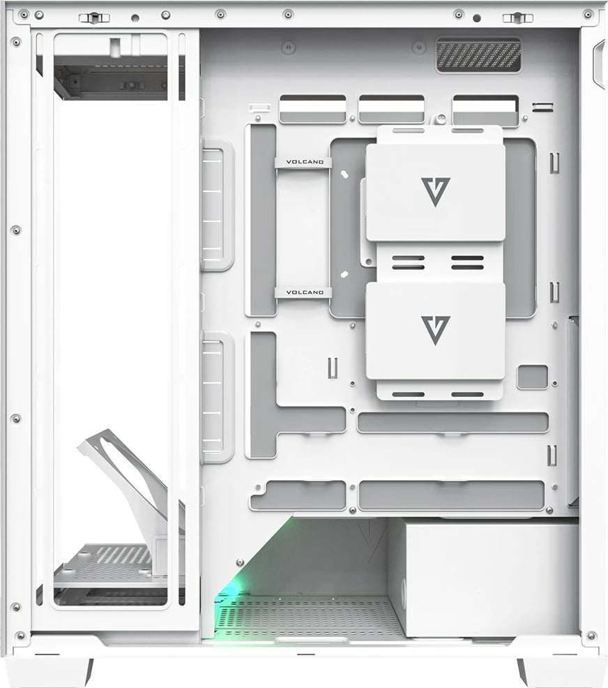Kasë MODECOM VOLCANO STELLAR PLUS AT-STELLAR-PLUS-NF-0000-20 Midi Tower ATX ARGB Tempered Glass USB-C e bardhë