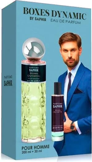 Eau de Parfum për meshkuj Saphir Boxes Dynamic, 200ml + 30ml