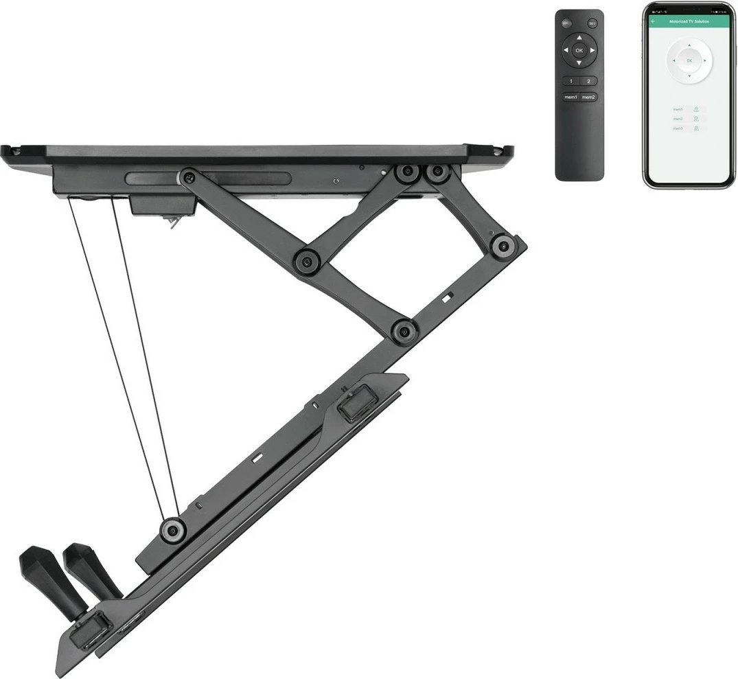 Mbajtës elektrik tavani për TV Maclean MC-880T, 32-70 inç, 35kg, i zi