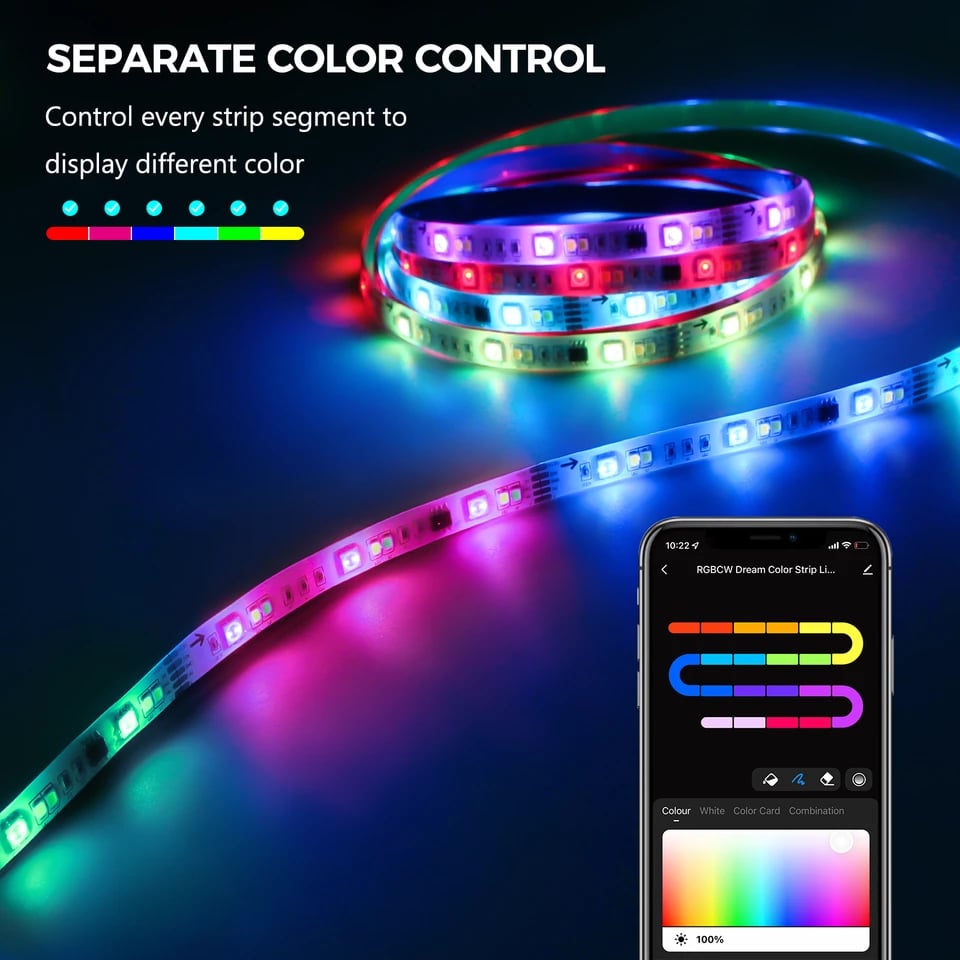 Drita LED Tech Time Smart Life Wi-Fi RGB Color Neon LED Strip Light ( 5M 300LED IP65 )