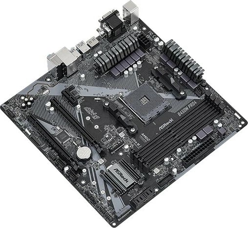 Pllakë amë ASRock B450M Pro4 R2.0, Socket AM4, uATX, 4 DDR4, e zezë