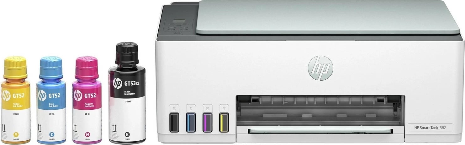 Printer HP Smart Tank 582, Kolor Atrament, USB, bardhë-gri